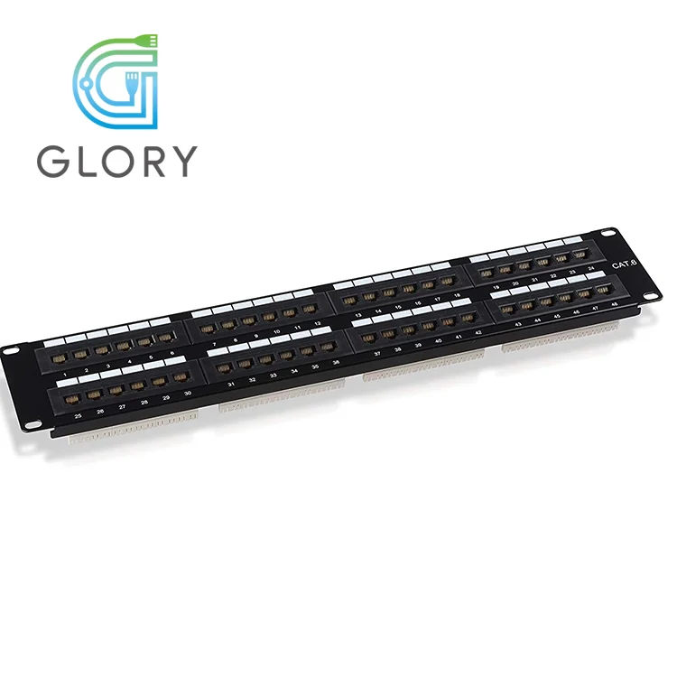 
Glory Factory Price Networking Cable Management 8P8C Cat5e 48 Ports RJ45 Patch Panel 