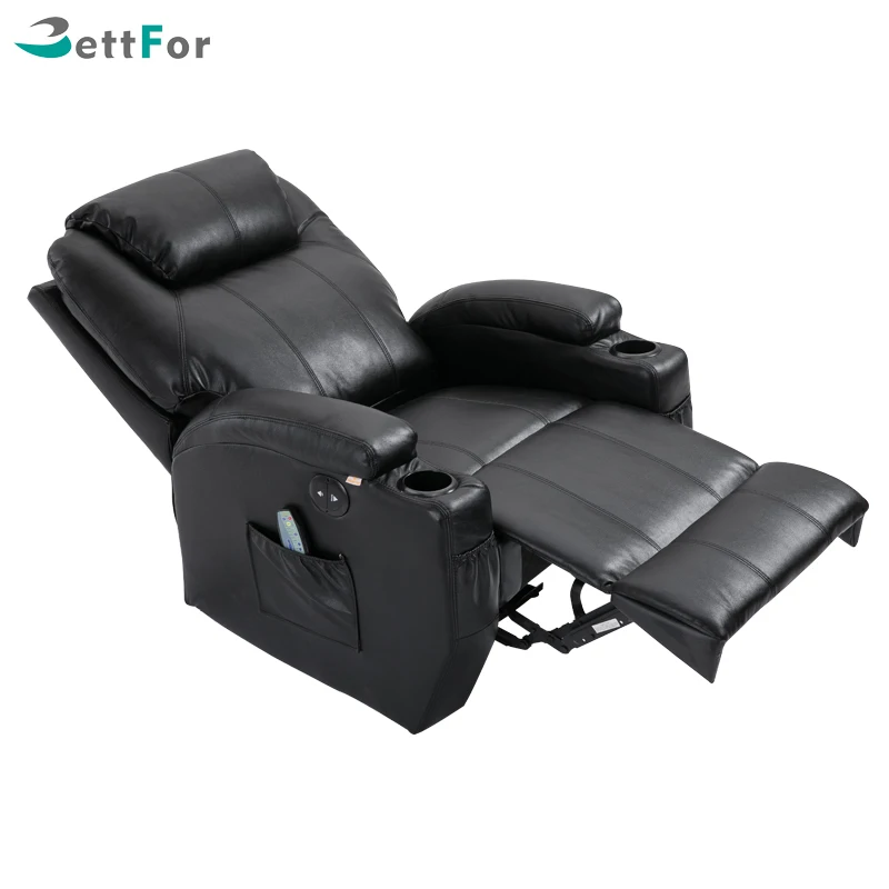 
Electric reclining single leather lazyboy recliner sofa chair with massage 