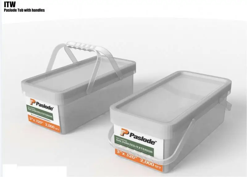 20 L square plastic pail 5 gal bucket for paint and engine oil