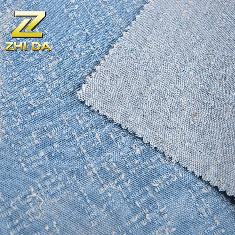 High Quality 95% Cotton 5% Polyester jacquard denim  stretch fabric for drawstring bag
