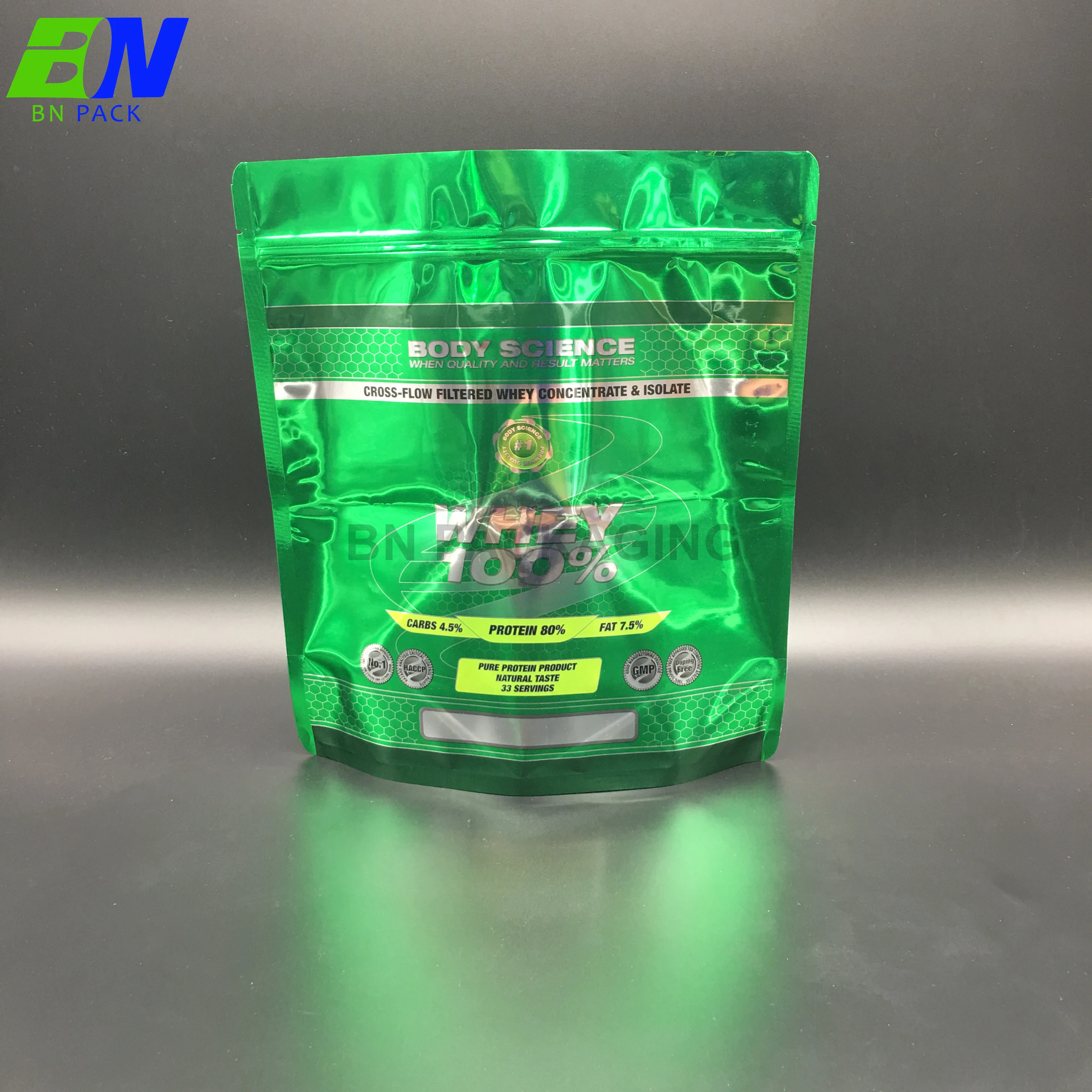 1kg whey protein powder packaging moisture proof stand up ziplock pouch doypack zipper bag