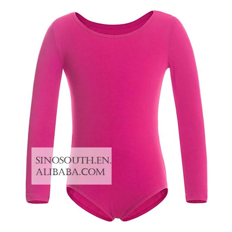 Оптовая продажа 2017, детское танцевальное трико с длинным рукавом для девочек, гимнастика