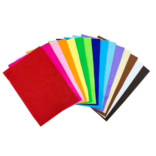 wholesale felt fabric 1mm Thick Color Felt A4 size hard quality felt sheets for china factory