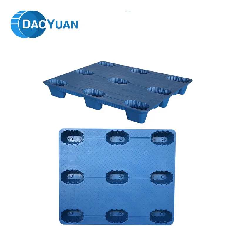 Newest 9 feet 1000*1000 anti-slip plastic pallet light duty
