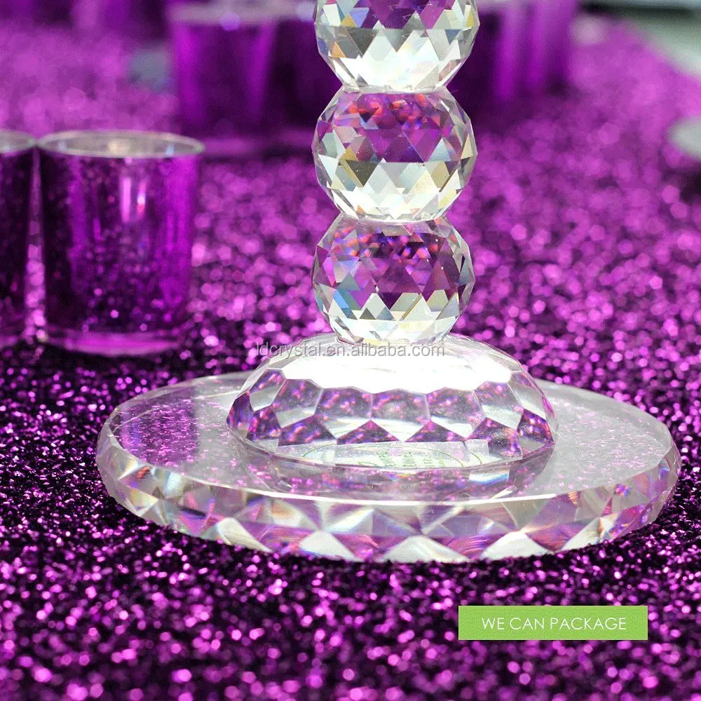 wholesale clear wedding crystal candelabra glass candle holder for table centerpiece