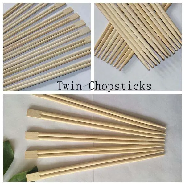 Custom Printed 20cm Disposable Bamboo Chopsticks In Paper Sleeve