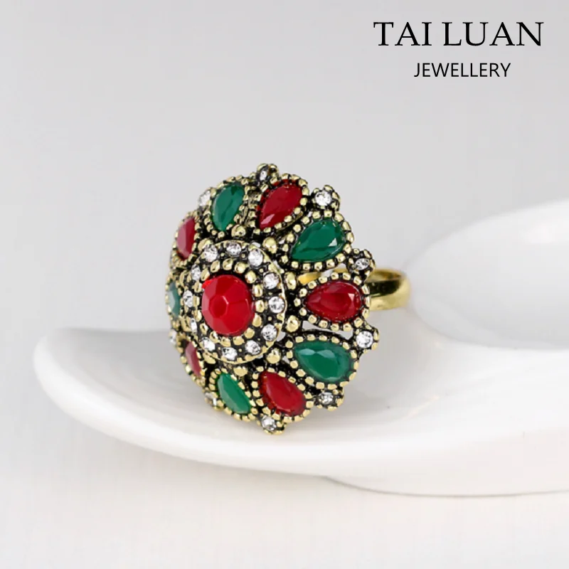 New design statement necklace with ring set gold jewlellery dubai wholesale