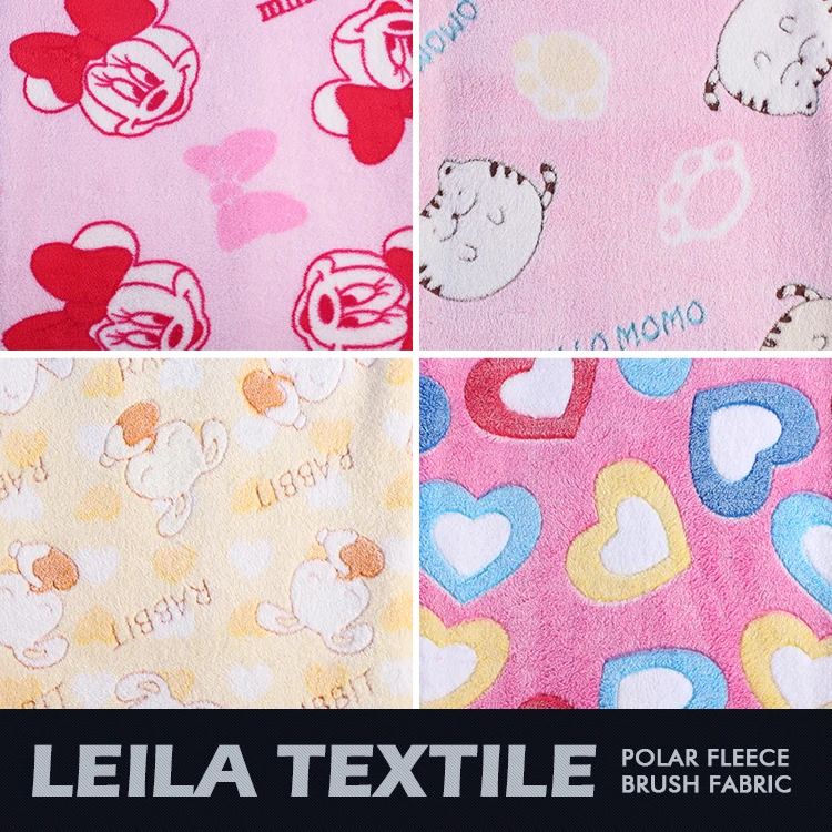 Китай поставщиков DTY Коралловый Флис пользовательские полиэстер печатных трикотажные ткани