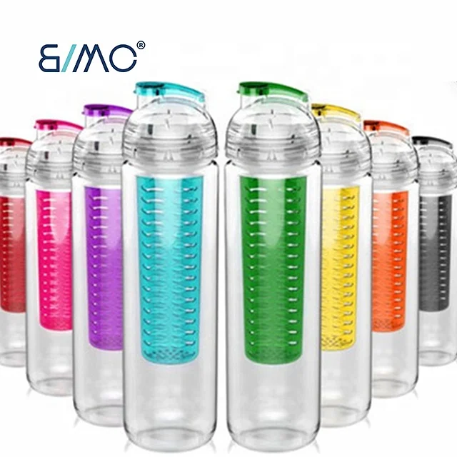 700Ml/25Oz BPA FREE Portable Lemon And Fruit Cup With Fruit Trough