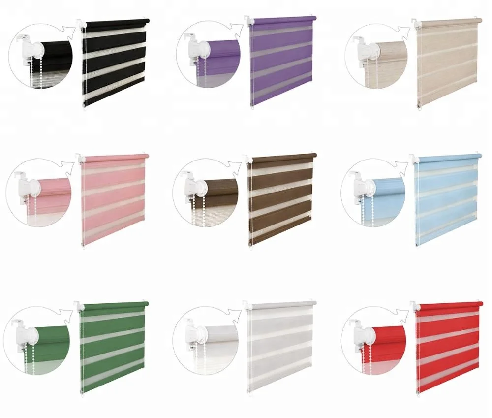 Haoyan sheer fabric finished zebra window blinds