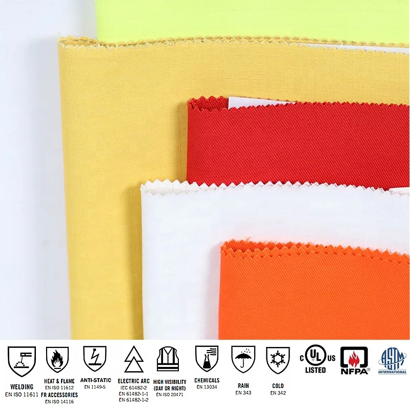 
wholesale flame fire retardant resistant antistatic electrical conductive modacrylic blend fabric 