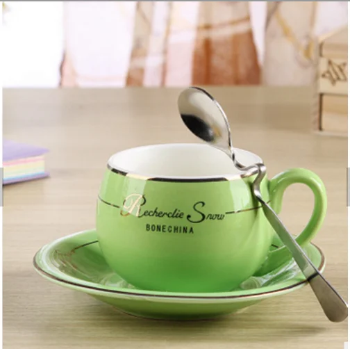 
Ceramic Wedding Gift Box Coffee Cup and Mugs Set Saucer and Spoon Porcelain Mug Tea Set 