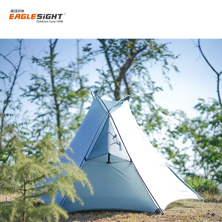 15D Nylon 1 Person  Backpacking Tent 5000mm Waterproof 4 season Silicone Coating Ultralight Backpacking Tent