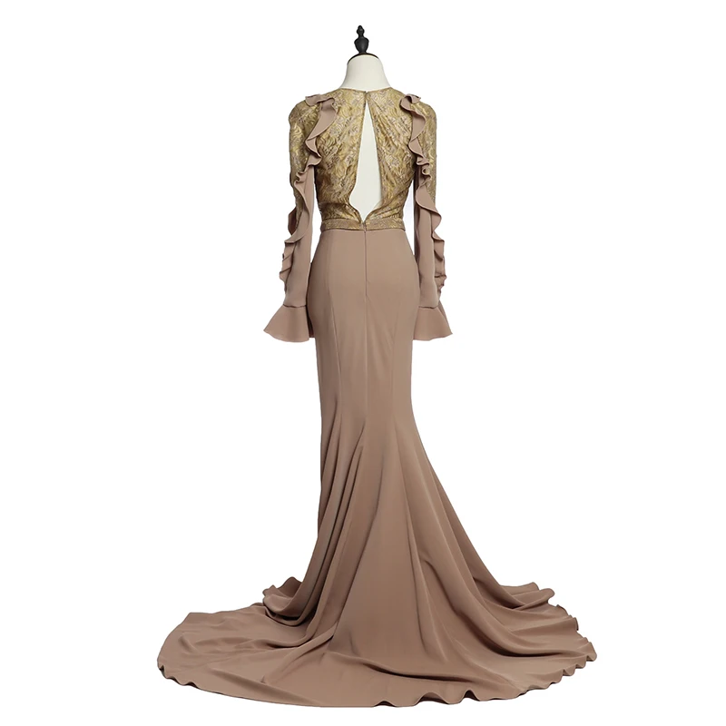 2019 Italian Design Chiffon Evening Mermaid Dresses From Dubai