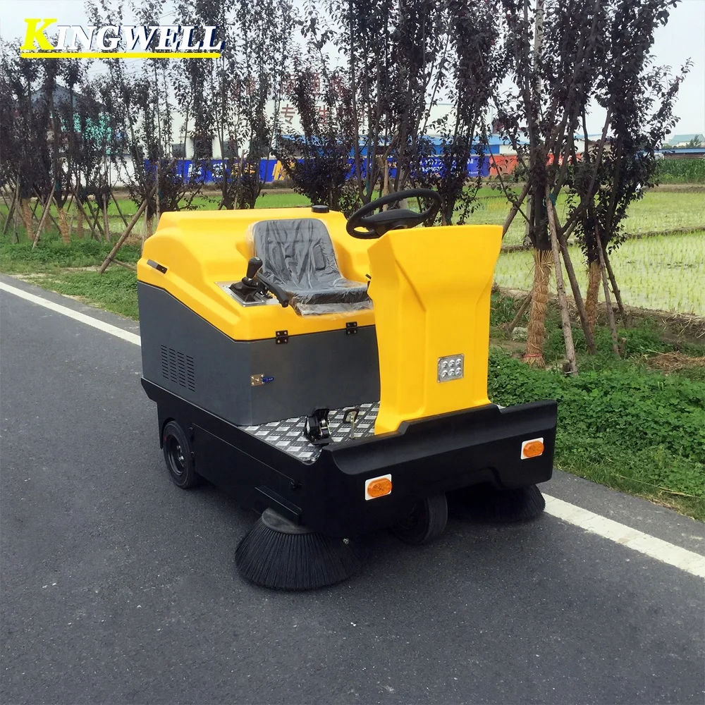 Battery Powered Industrial Floor Sweeper For Underground Parking Lot