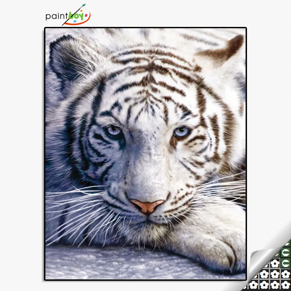 40*50 paintboy new design tiger on canvas DIY diamond painting frame