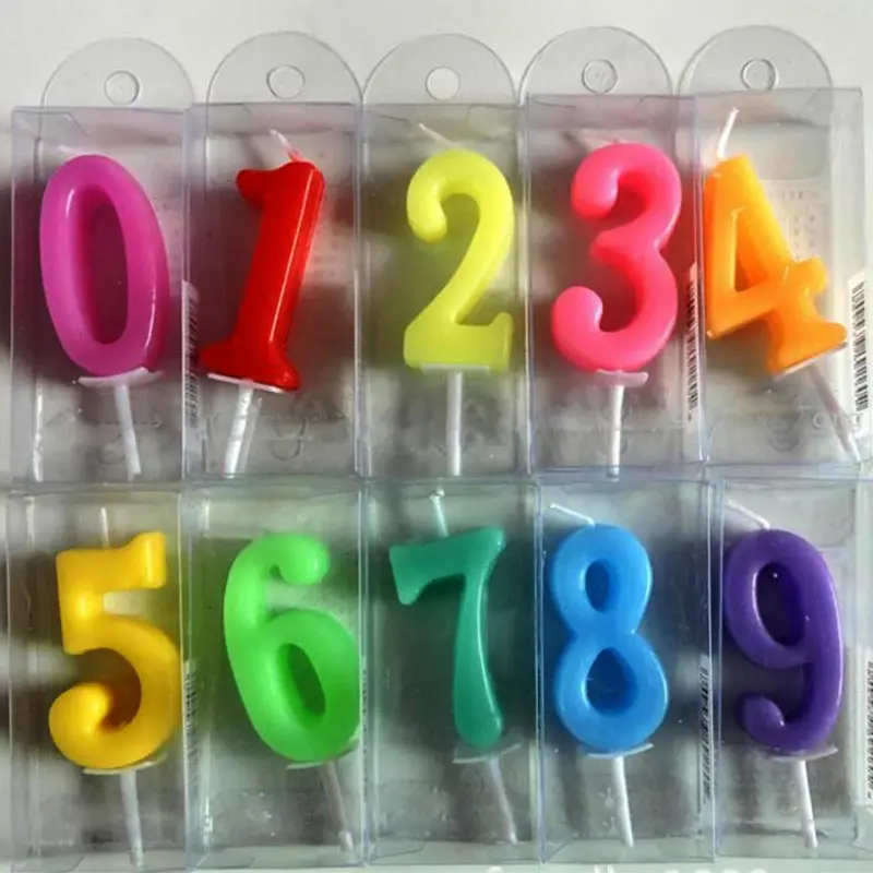 Eco Smokeless Arabic Numerals Birthday Party Candles, Manufacturer Wholesale