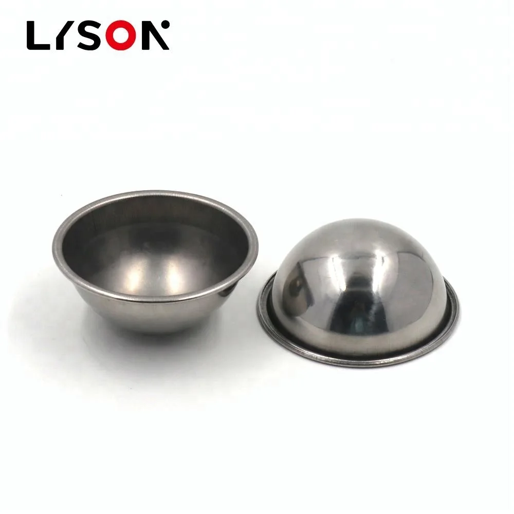 63mm 68mm Sphere Stainless Steel Bath Bomb Molds with sharp edge or rolled edge