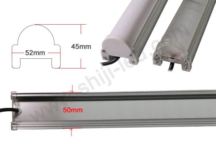 Waterproof ip67 addressable 12V milky white cover rgb pixel led tube for building facade