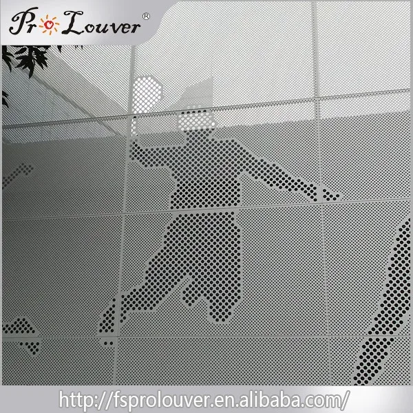 anodized perforated aluminum facade panel 3mm, 5mm,10mm thick