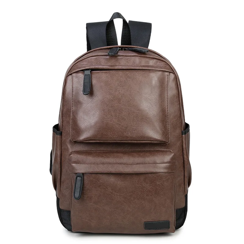 New Design Business Laptop PU Leather Backpack for Man