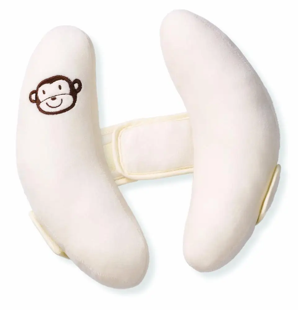 Customized Adjustable Toddler Safety Headrest Support Plush Banana Shape Baby Neck Pillow