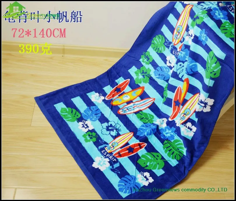 
Cotton Custom Promotional Velour Reactive Photo Printed Beach Towel cotton Beach towel for kids children 