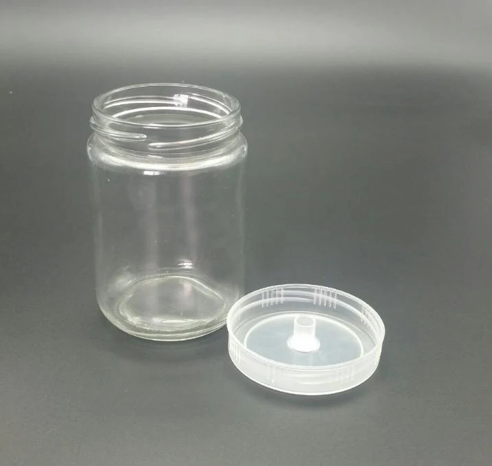 330ml glass plant tissue culture vessel with vented lid
