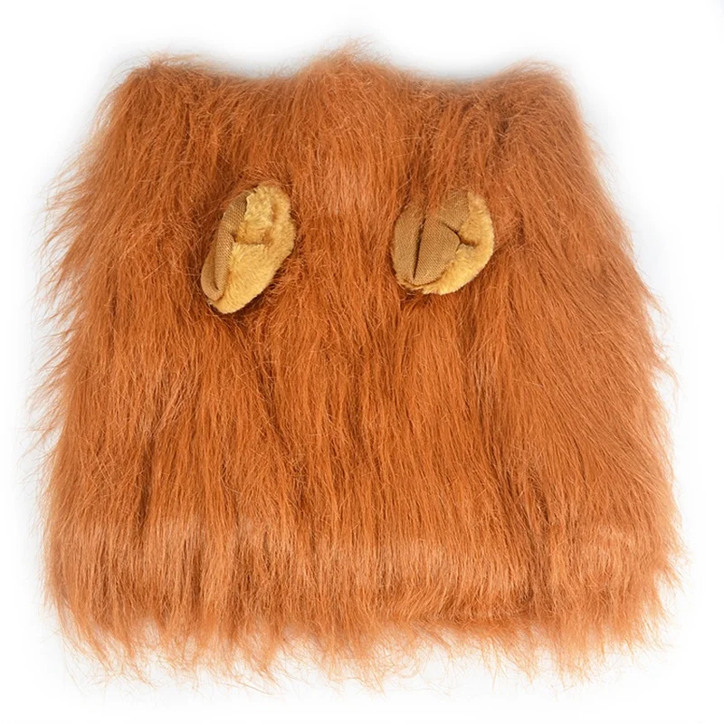 Heyri pet supplies funny cosplay Halloween Christmas Birthday mane lion wig for large pet dog hat