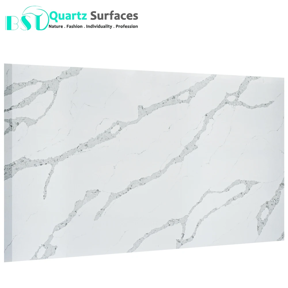 Calacatta Rome Quartz Stone Foshan Manufacturer Engineered Stone for Factory Price Marble Slabs Marble Quartz Countertop
