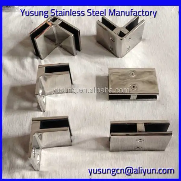 Glass mounting clamp/glass connector/glass to glass connector