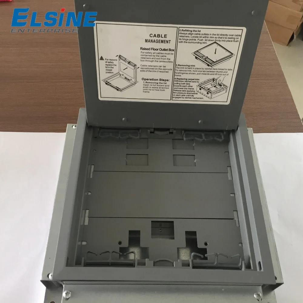 RJ45 And 2 gang 13A Sockets Plates waterproof electrical raised floor underground service box