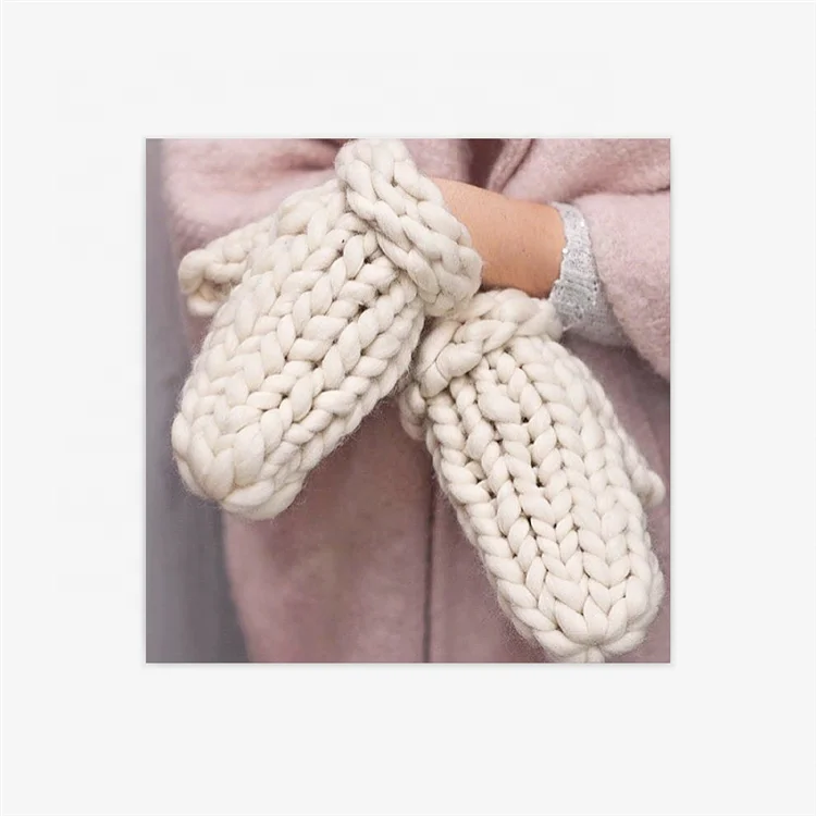 
Handmade Knitted,Chunky, Warm, Winter, merino wool glove 