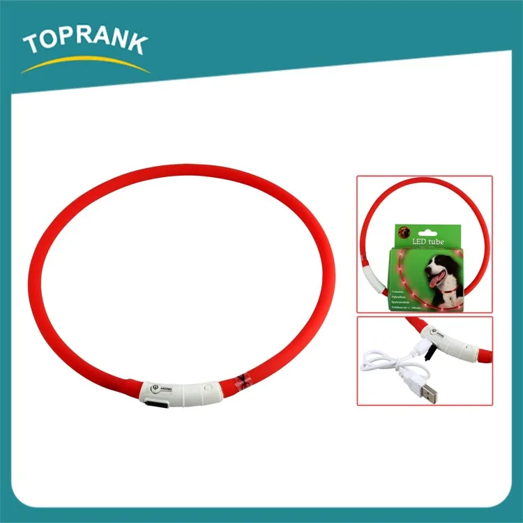 Новый дизайн ABS мигающий светодиодный ошейник usb аккумуляторная