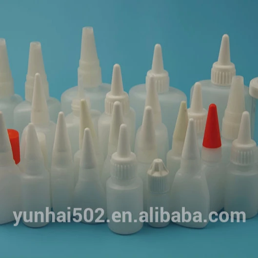 
15ml Cyanoacrylate packing Dropper bottle, empty HDPE plastic bottles for super glue 