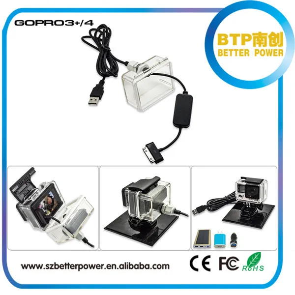 GP-403 New arrive 5V-24V Factory direct supply power charger for gopro battery eliminator for hero 4 and hero 3+ cameras
