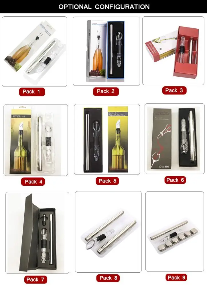 Bar Accessories Hot Instant Cooling Stainless Steel Wine Chiller Stick