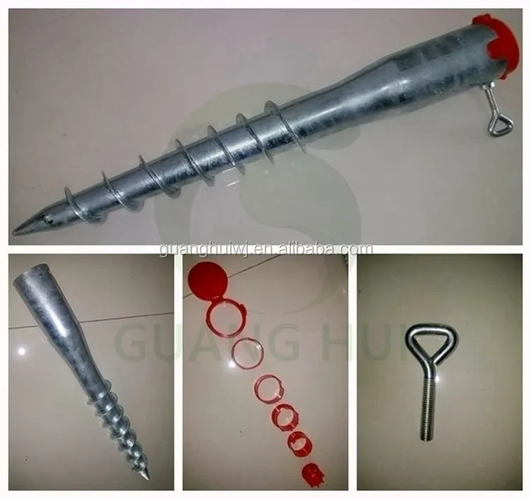 Hot Dip Galvanized Beach Umbrella Ground Screw Pole Anchor