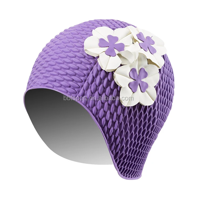 Floral Bubble Swim Cap
