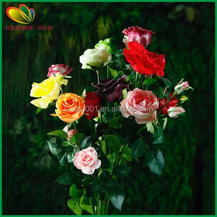 Artificial flower real touch rose flower for home decoration artificial rose