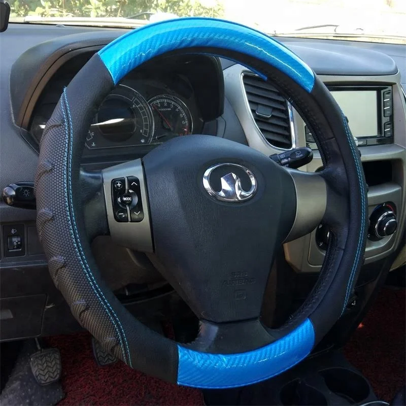 PU leather TPR circle massaging steering wheel cover