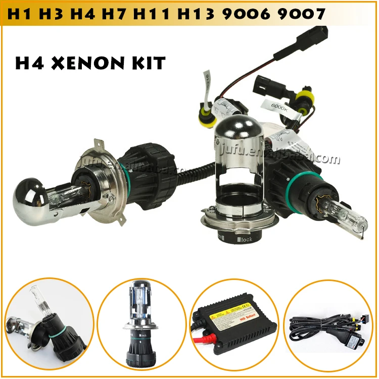 Factory price 12V 35W AC slim ballast H4 HID Xenon Kit 8000k 6000k 4300k HID headlight