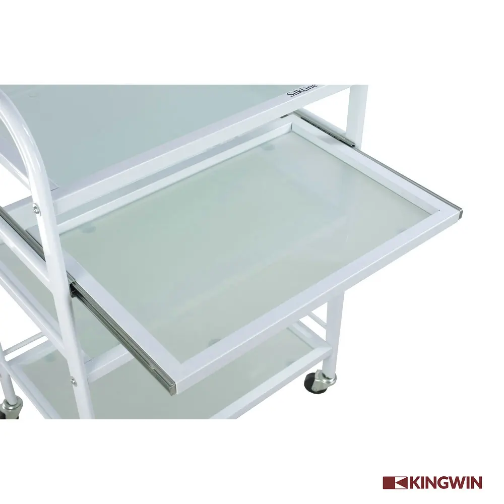 Facial Beauty Trolley Solid Metal with 3 Mat Glass Shelves