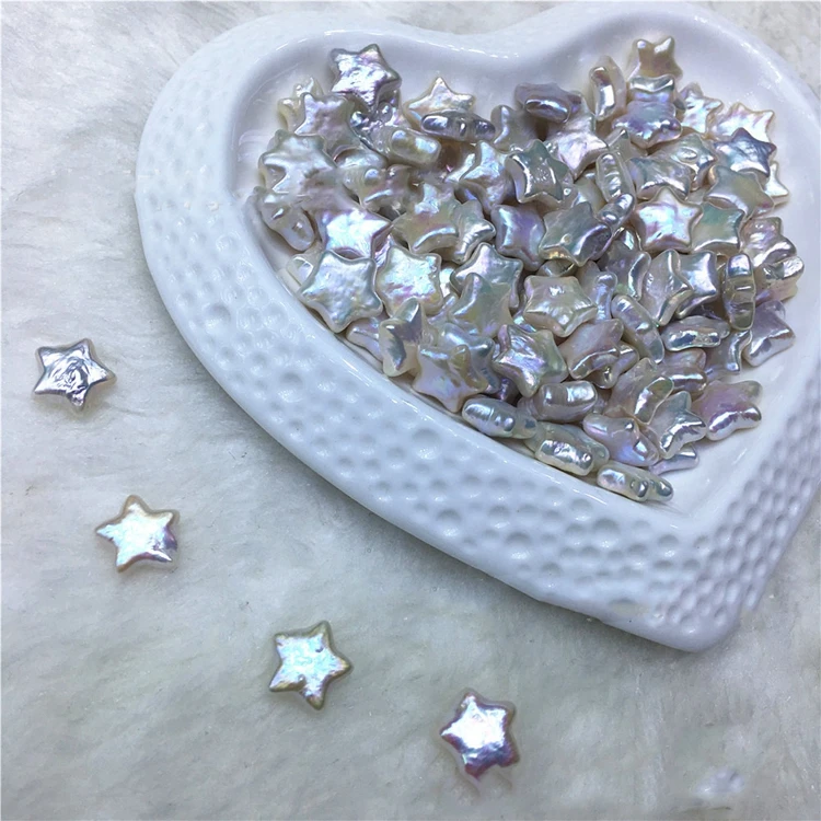 Wholesale 9-11mm AAA star shape natural baroque pearls oyster shells in freshwater oysters vacuum-packed