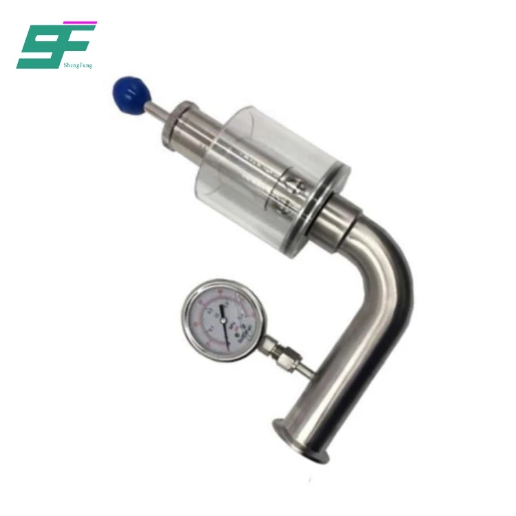 
SS304/316L Stainless Steel Sanitary Safety Beer Exhaust Air Release Valve with Visible Glass Gauge 