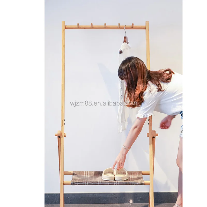 bamboo clothes hanger rack stand, freestanding Coat Rack Hat Hanger Holder Hooks wholesale