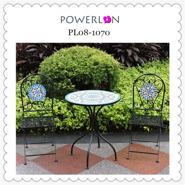 
Cheap Price Paint Color Folding Wrought Iron Garden Bistro Set Outdoor Furniture For Home Patio 