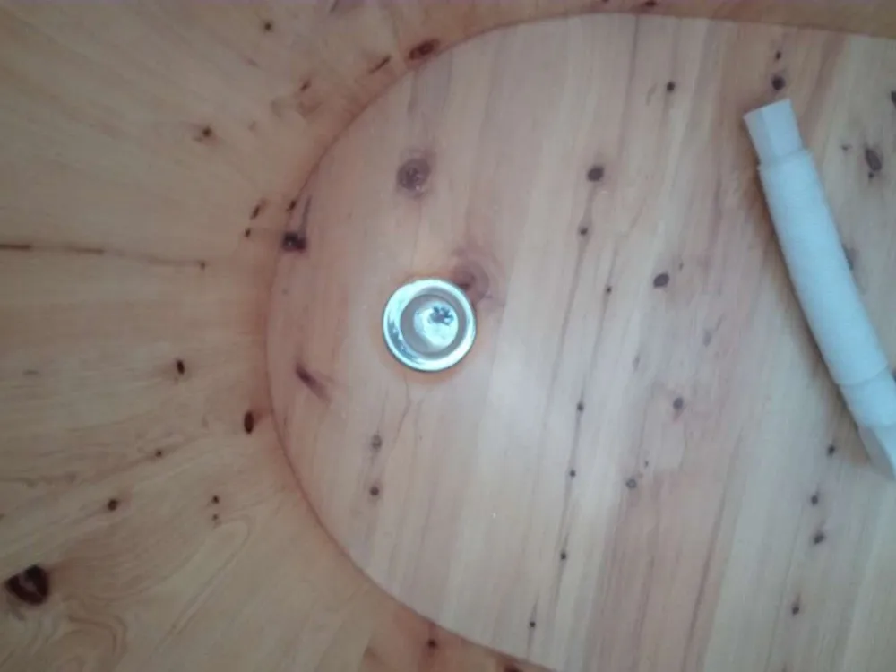 K-9503 Classical Design Freestanding Bathtub Round Wooden Oak Barrels Bath