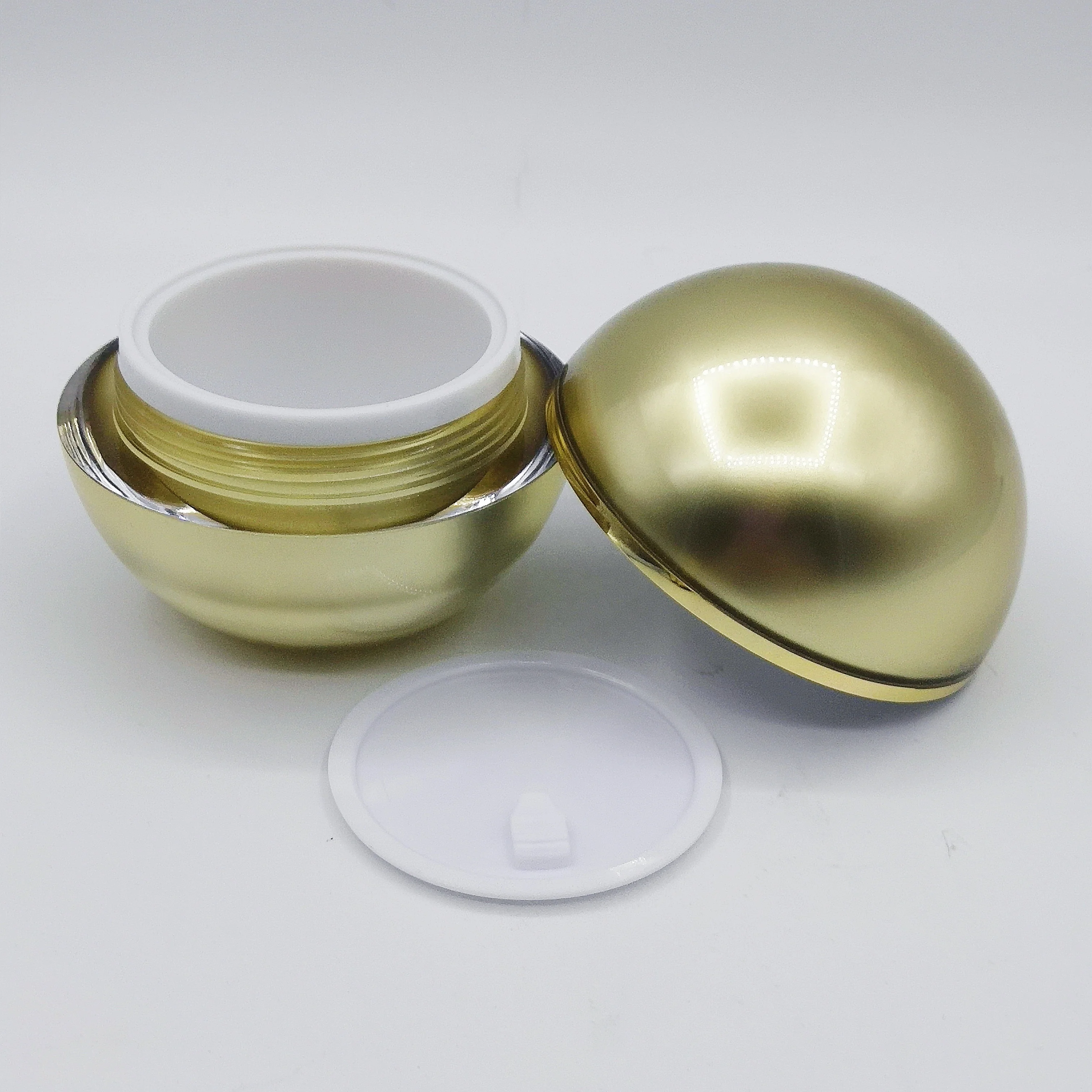 15g 30g 50g Luxury Advanced Egg Shape Plastic Round Acrylic Cream Jar for Cosmetics