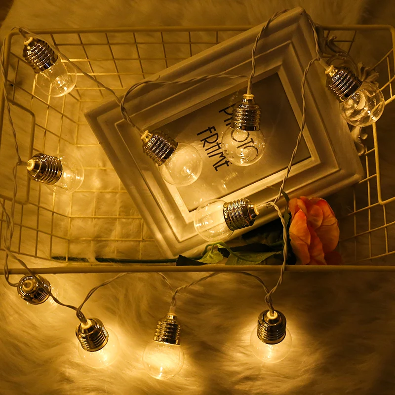 Battery powered Led edison bulbs copper wire string light for festival decoration